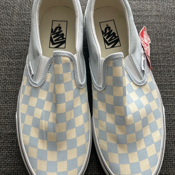 Vans Shoes - Slip on Vans in baby blue